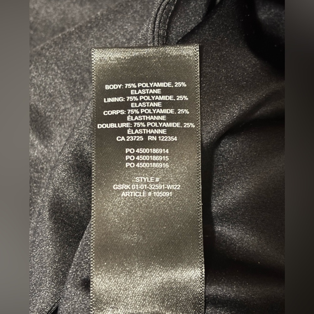 Aritzia Babaton Satinette Square Neck Long Sleeve Top Black Size XS - Picture 9 of 9